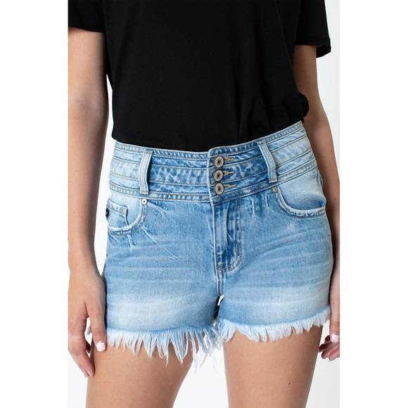 KanCan Shorts New Kancan Denim High Rise Shorts In Medium Wash